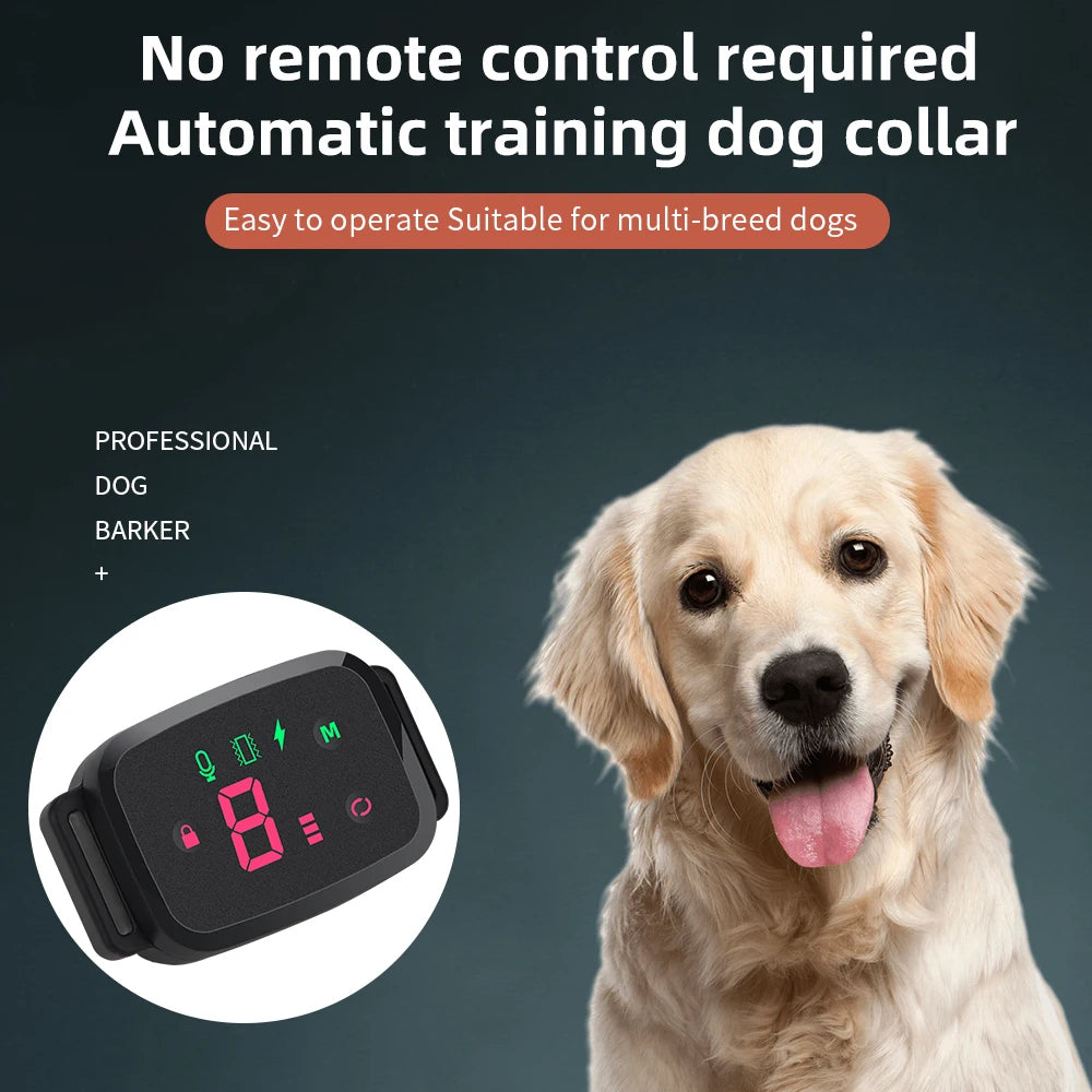 Smart Automatic Anti-Bark Collar with HD Display.
