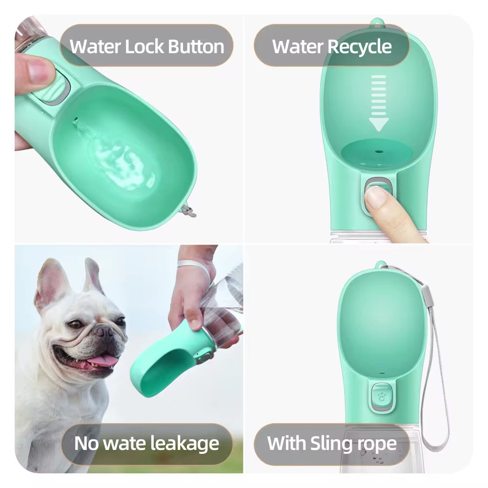 Portable Leakproof Dog Water Bottle for Hiking & Travel