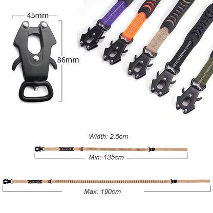 Tactical 4-in-1 Heavy Duty Bungee Dog Leash.