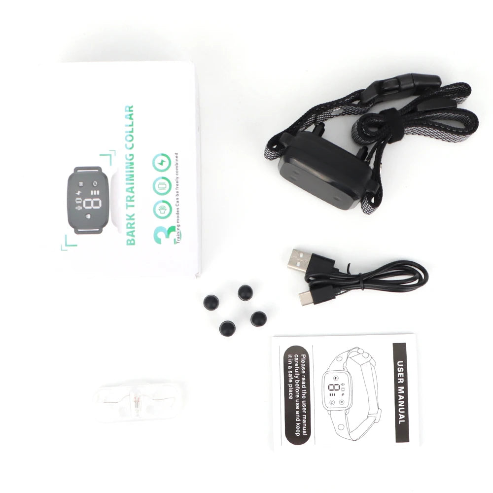 Smart Automatic Anti-Bark Collar with HD Display.