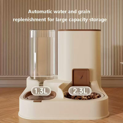 Smart 2-in-1 Automatic Pet Feeding Station with Gravity Flow