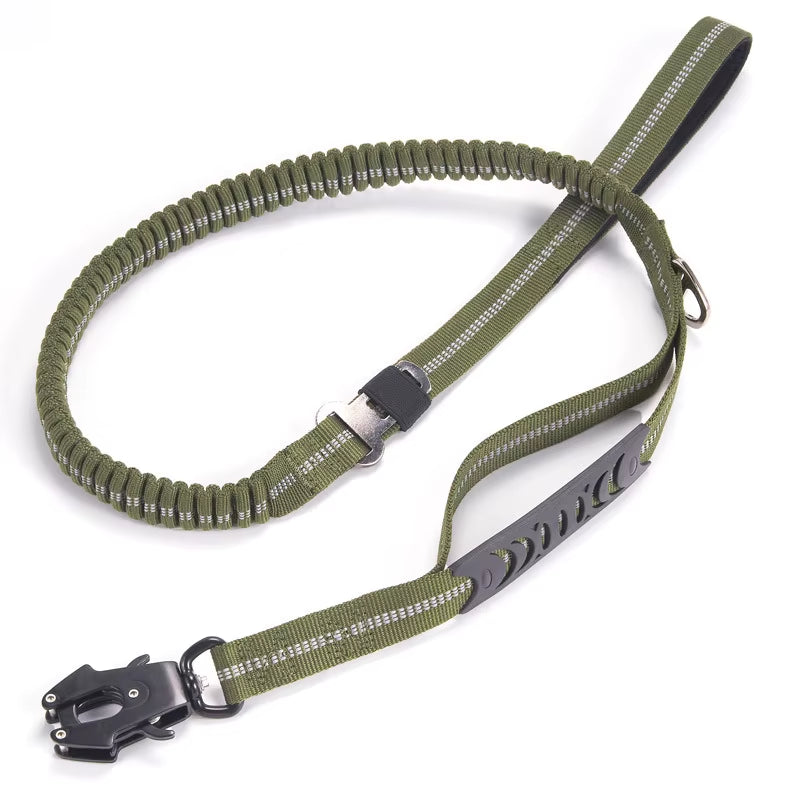 Tactical 4-in-1 Heavy Duty Bungee Dog Leash.