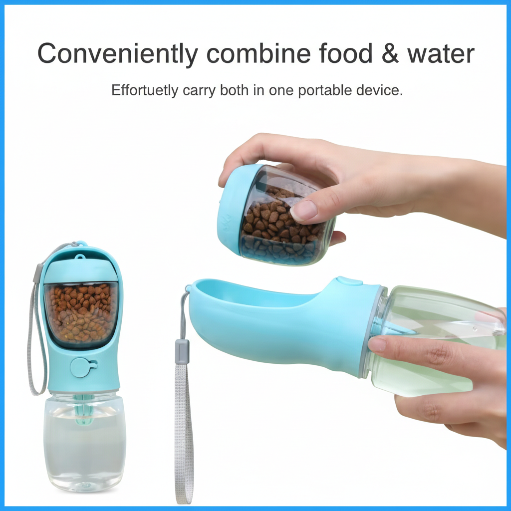 Portable Leakproof Dog Water Bottle for Hiking & Travel