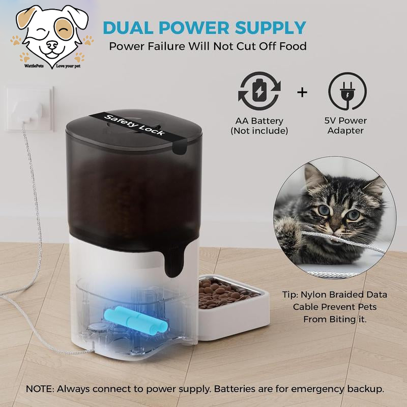 Smart Automatic Cat Food Dispenser – Alexa Compatible & HD App Control