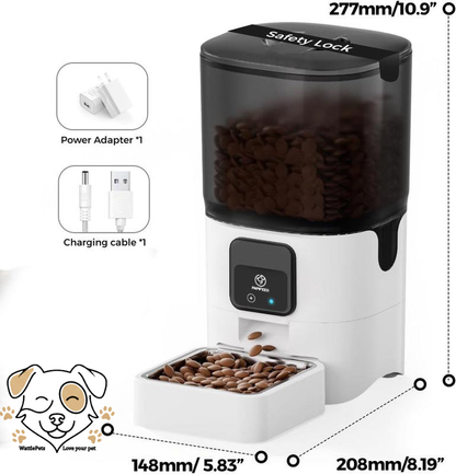 Smart Automatic Cat Food Dispenser – Alexa Compatible & HD App Control