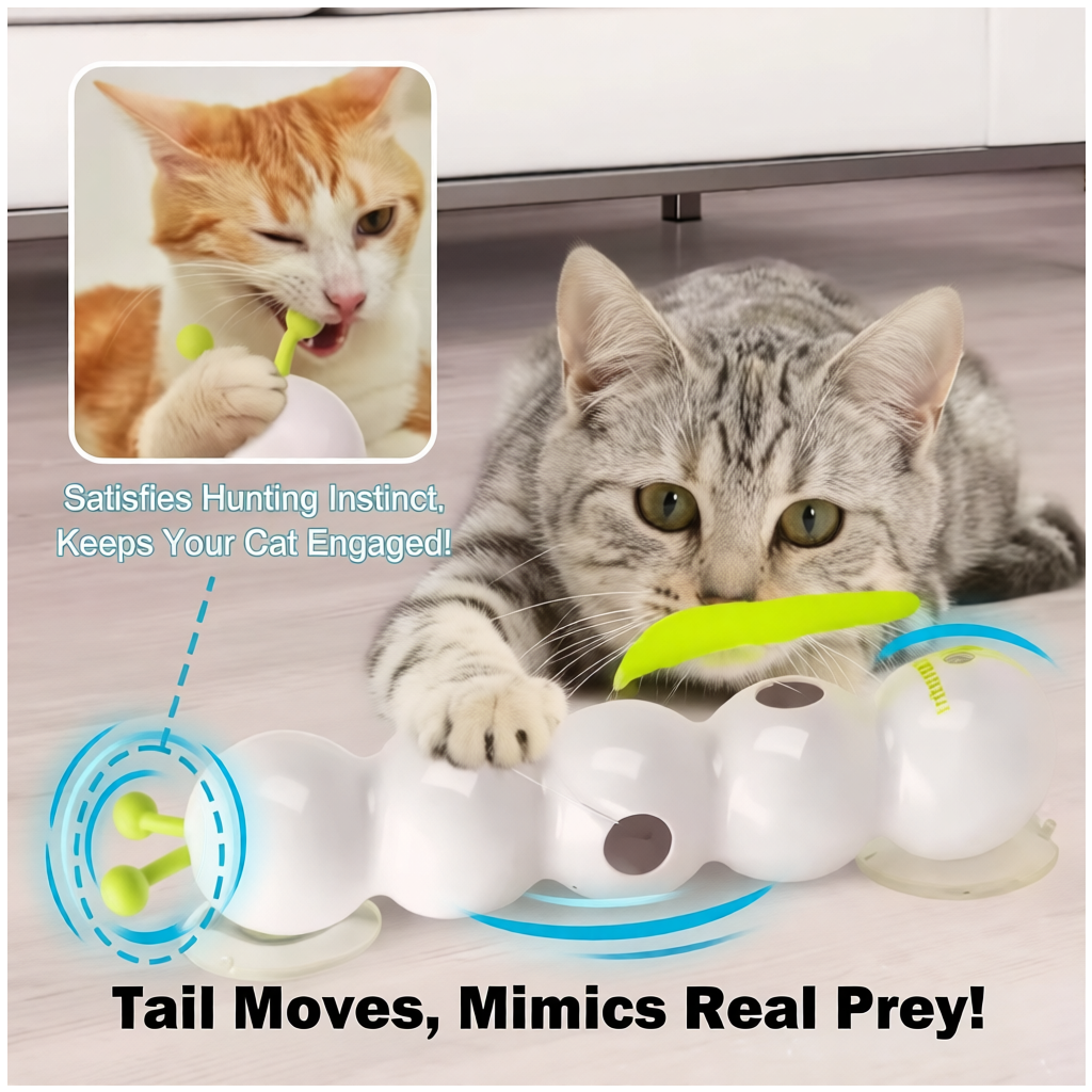 Smart Self-Moving Caterpillar Toy for Cats