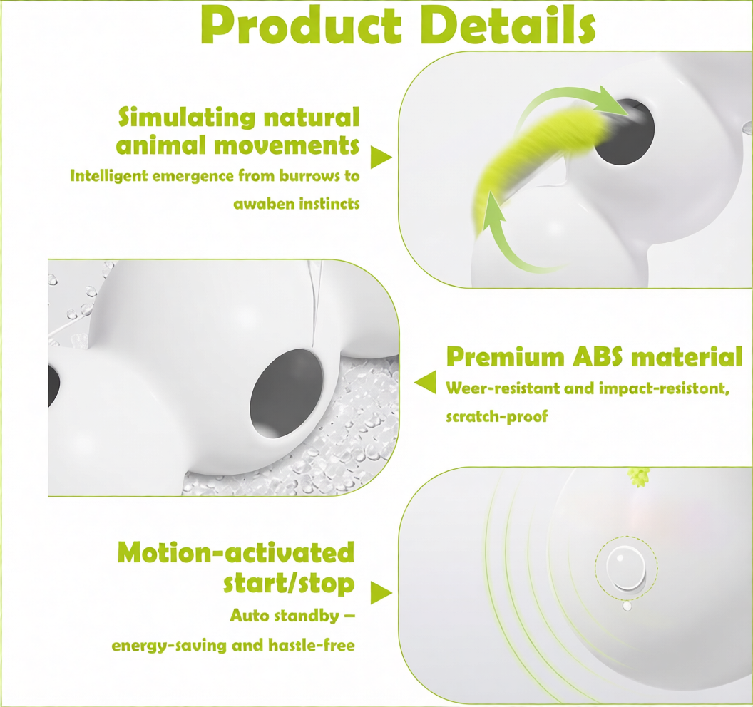 Smart Self-Moving Caterpillar Toy for Cats