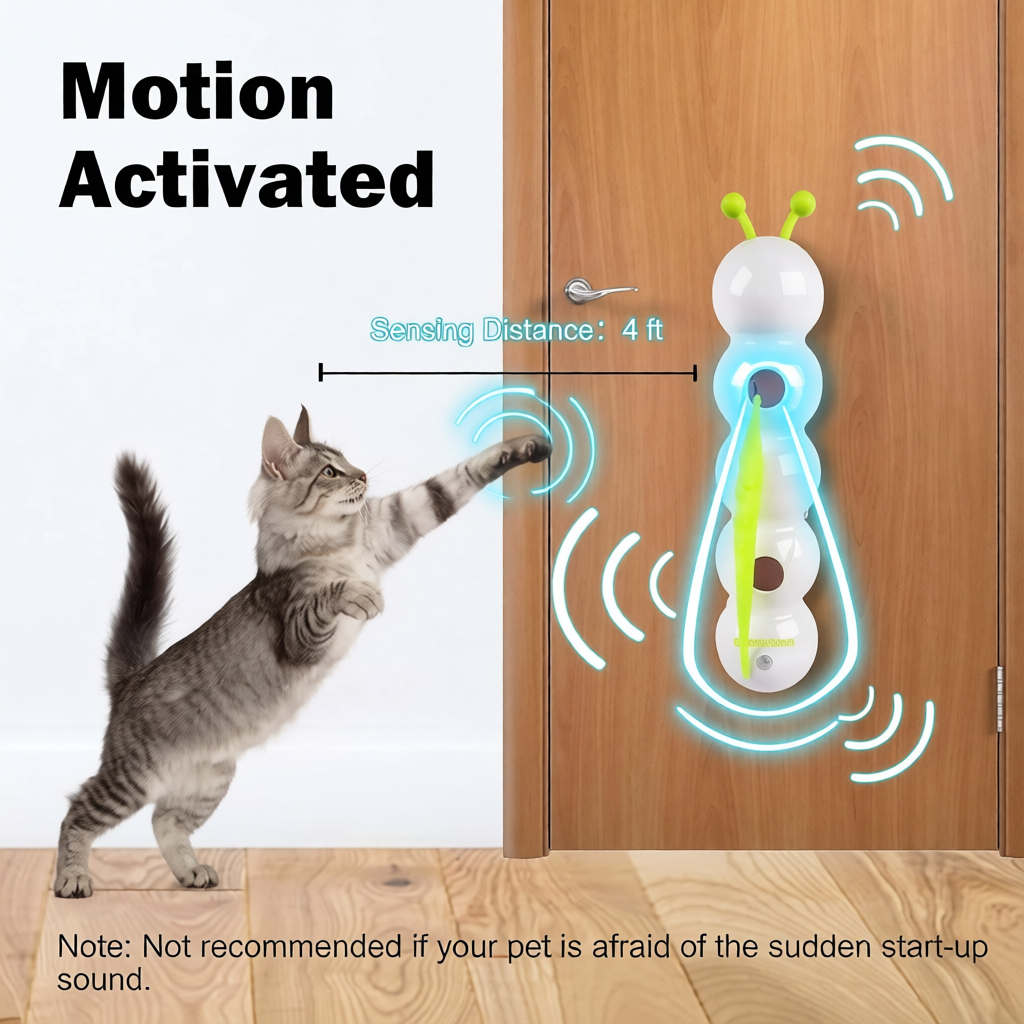 Smart Self-Moving Caterpillar Toy for Cats