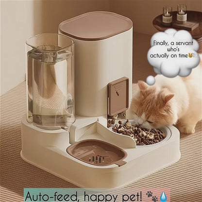Smart 2-in-1 Automatic Pet Feeding Station with Gravity Flow